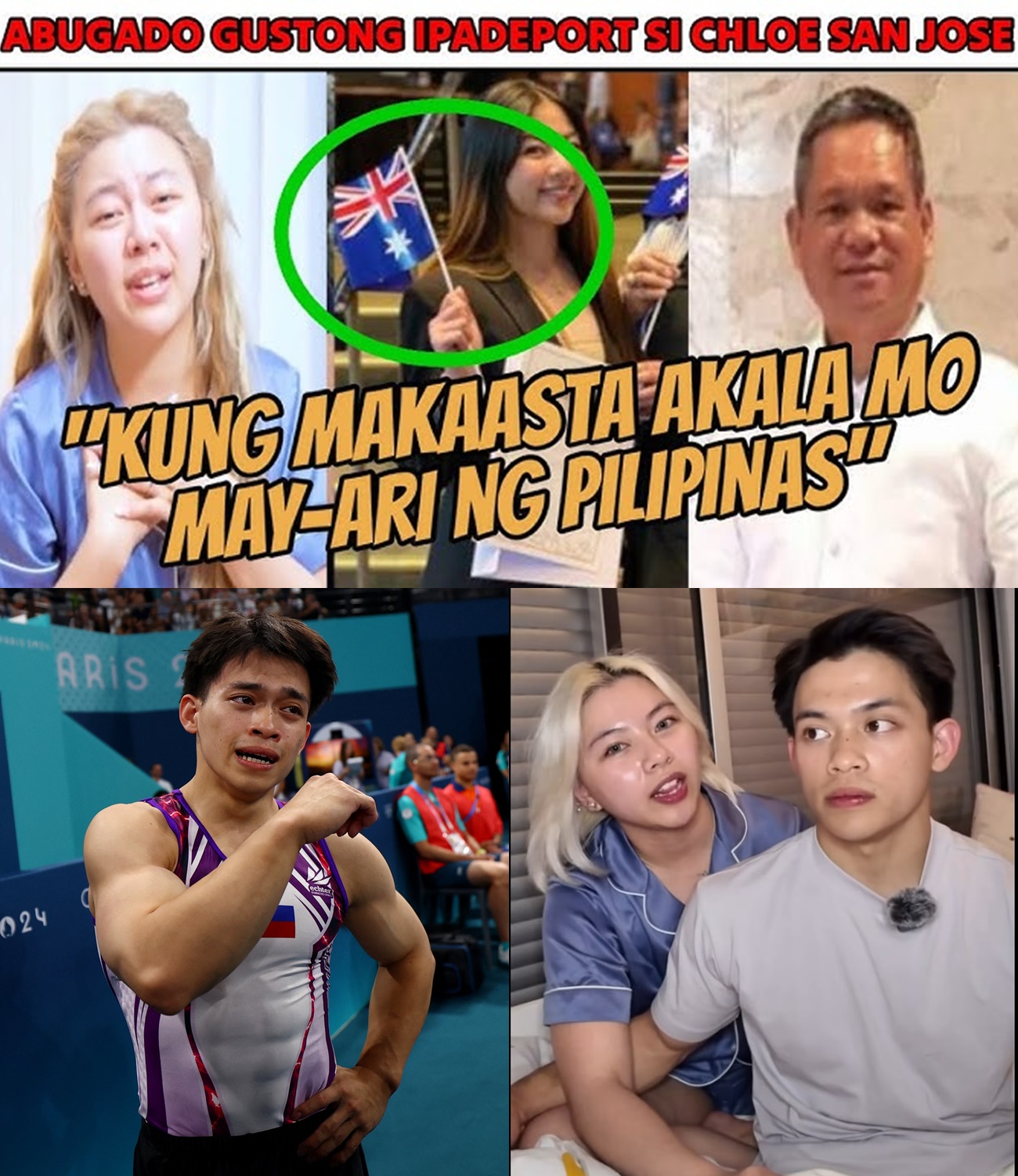 Pinadedeport Carlos Yulo Gf Na Si Chloe San Jose Walang Working Visa Bawal Magtrabaho News